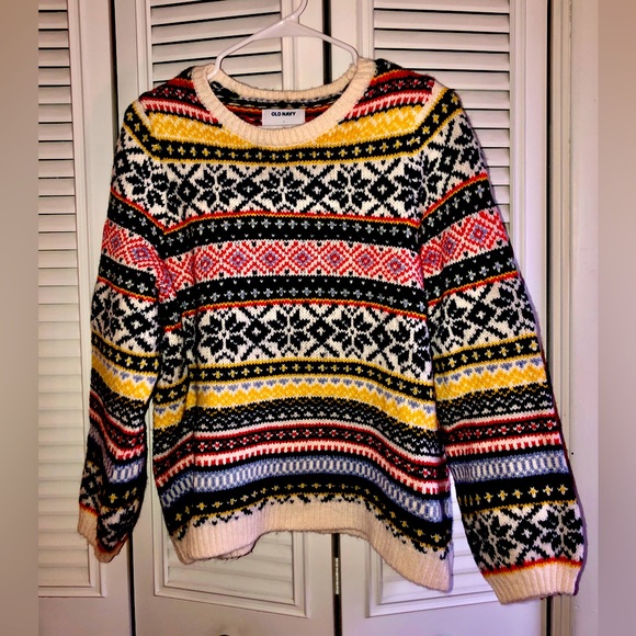 Old Navy crewneck FairIsle sweater - Picture 1 of 2